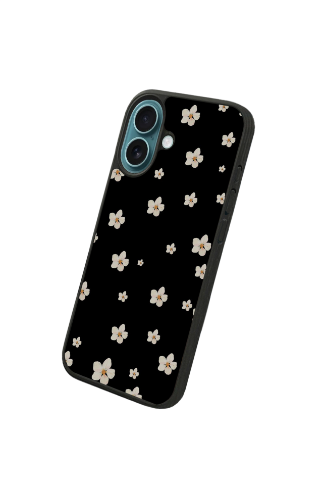 iPhone 16 Plus Uyumlu Cicek Tasarımlı Glossy Premium Kılıf