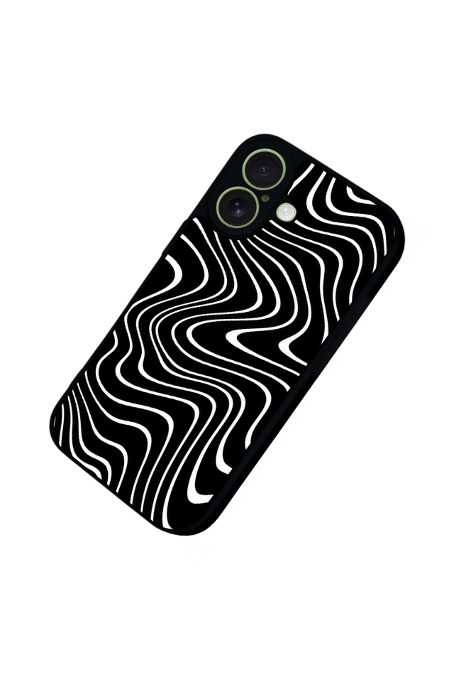 iPhone 17 Uyumlu Çizgi Sanatı Tasarımlı Glossy Premium Kılıf