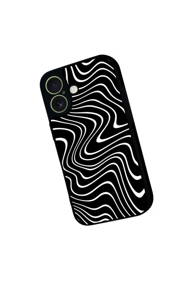 iPhone 17 Uyumlu Çizgi Sanatı Tasarımlı Glossy Premium Kılıf