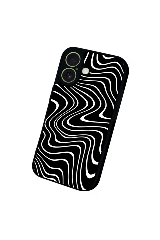 iPhone 17 Uyumlu Çizgi Sanatı Tasarımlı Glossy Premium Kılıf