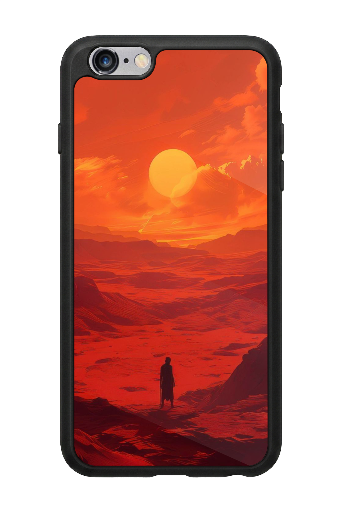 iPhone 6 Plus Uyumlu Güneş Tasarımlı Glossy Premium Kılıf