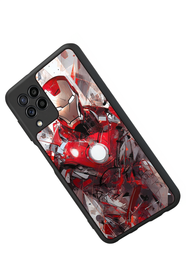 Samsung Galaxy M32 Uyumlu Iron Man ( Demir Adam ) Tasarımlı Glossy Premium Kılıf