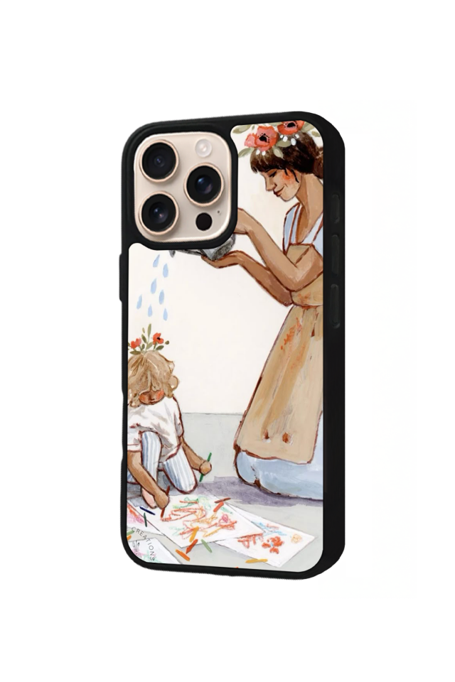 iPhone 15 Pro Uyumlu Kalp Love Tasarımlı Glossy Premium Kılıf