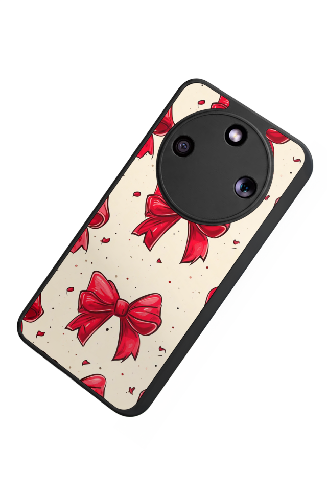 Honor Magic 8 Lite Uyumlu Kurdele Tasarımlı Glossy Premium Kılıf