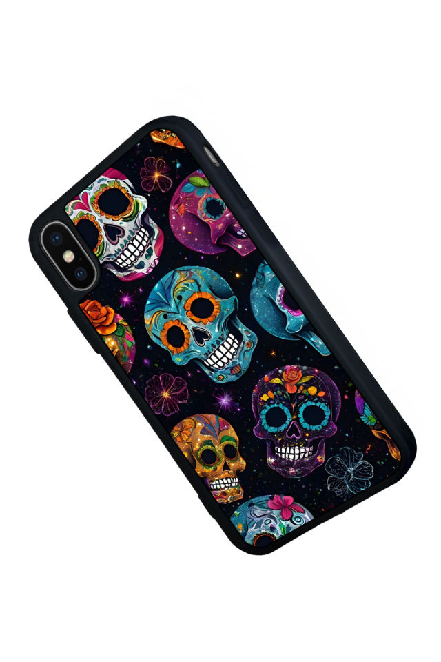 iPhone XS Max Uyumlu KuruKafa Tasarımlı Glossy Premium Kılıf