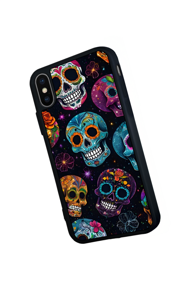 iPhone XS Max Uyumlu KuruKafa Tasarımlı Glossy Premium Kılıf