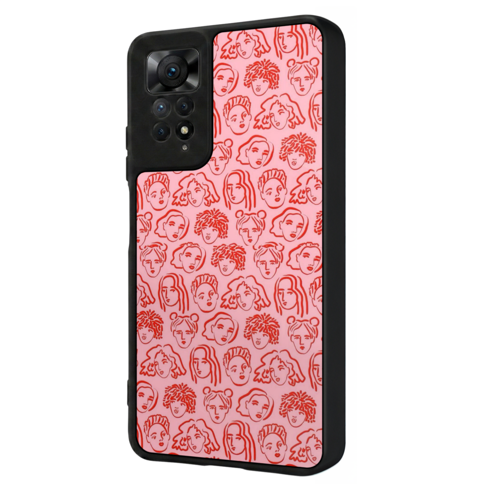 Xiaomi Redmi Note 11 Pro Uyumlu Line Art Tasarımlı Glossy Premium Kılıf