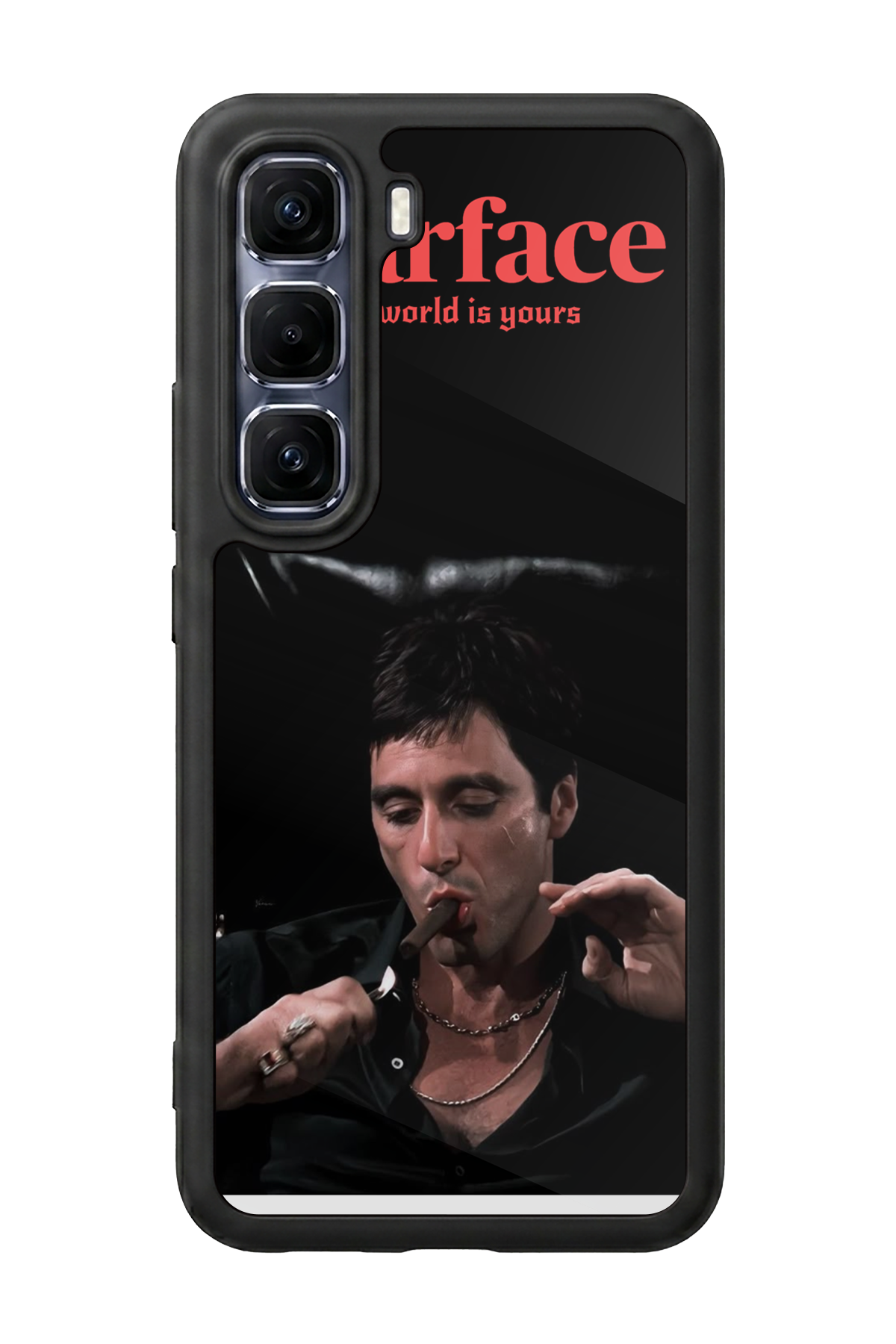 Infinix Hot 60 Pro Plus Uyumlu Scarface Tasarımlı Glossy Premium Kılıf