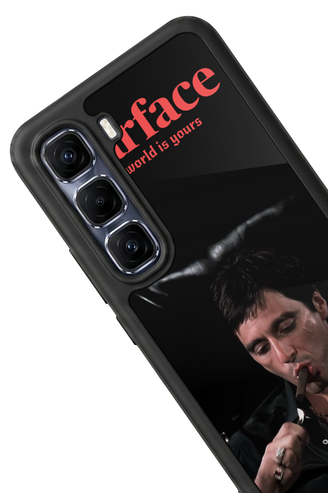 Infinix Hot 60 Pro Plus Uyumlu Scarface Tasarımlı Glossy Premium Kılıf