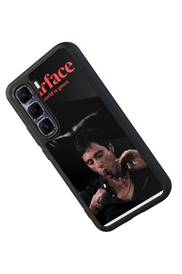 Infinix Hot 60 Pro Plus Uyumlu Scarface Tasarımlı Glossy Premium Kılıf