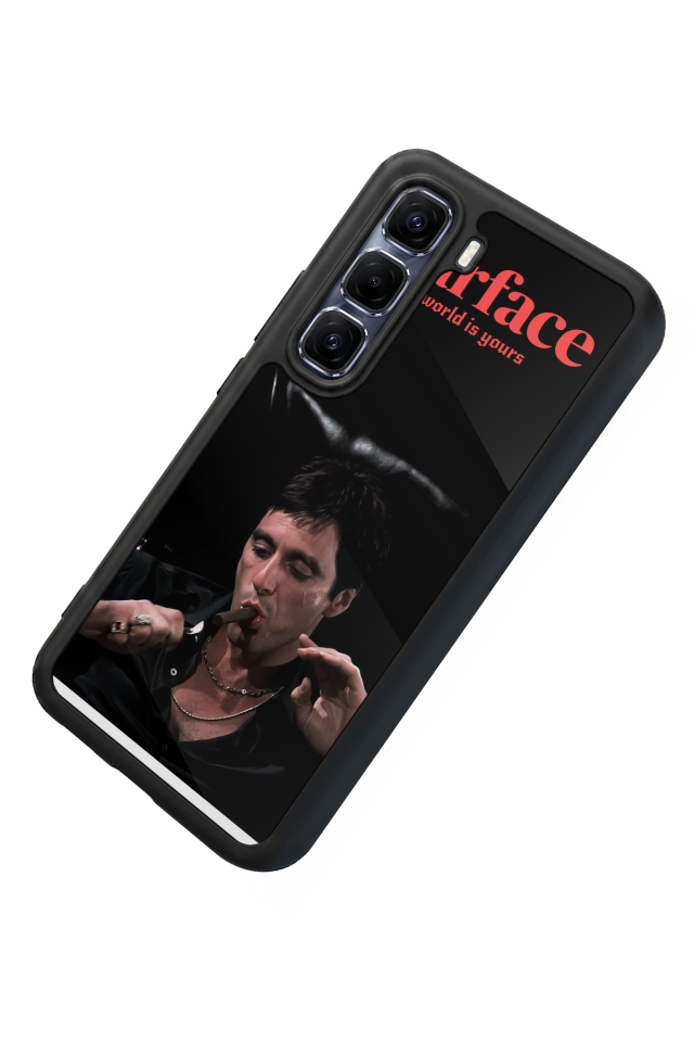 Infinix Hot 60 Pro Plus Uyumlu Scarface Tasarımlı Glossy Premium Kılıf