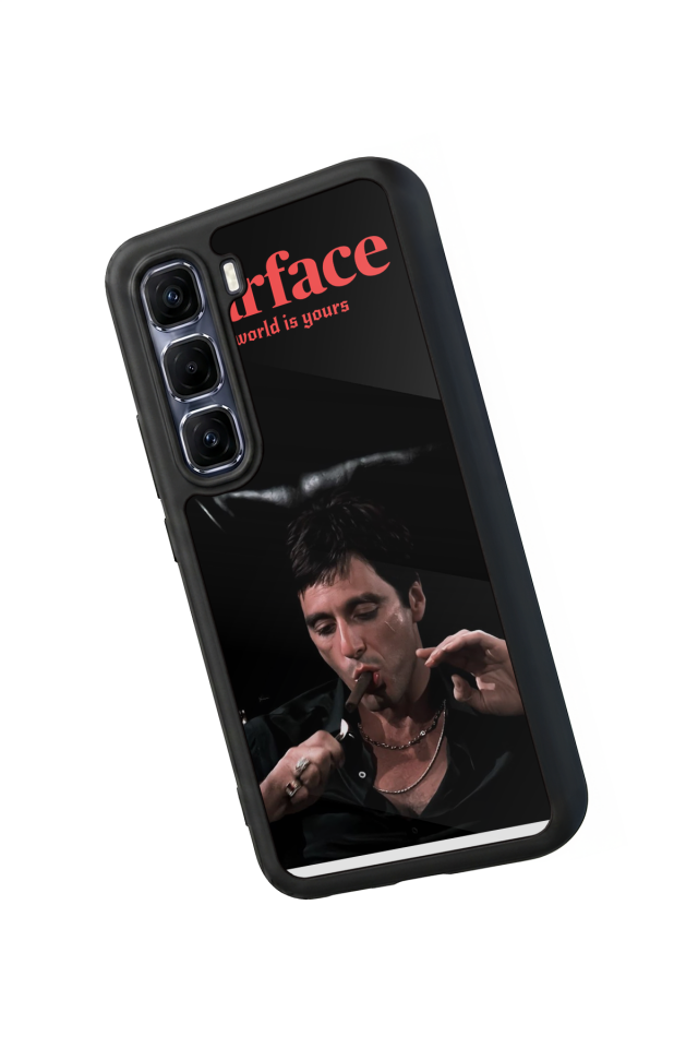 Infinix Hot 60 Pro Plus Uyumlu Scarface Tasarımlı Glossy Premium Kılıf