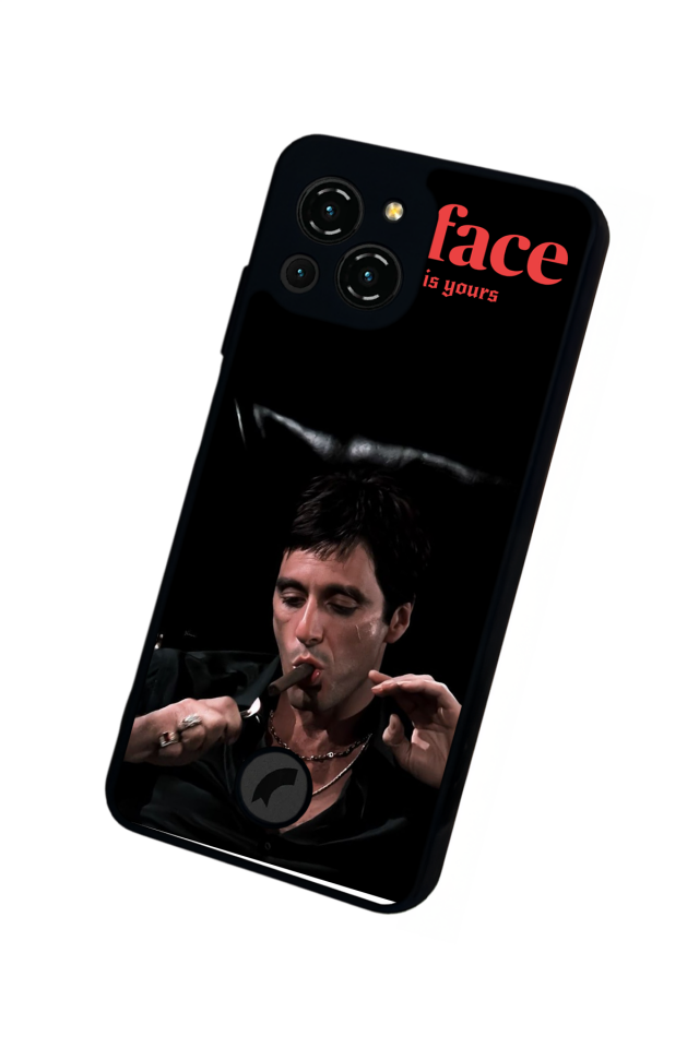 Reeder S23 Pro Max Uyumlu Scarface Tasarımlı Glossy Premium Kılıf