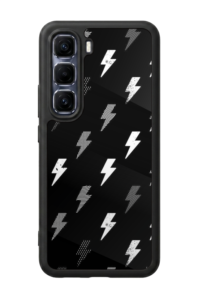 Infinix Hot 60 Pro Plus Uyumlu Simsek Tasarımlı Glossy Premium Kılıf