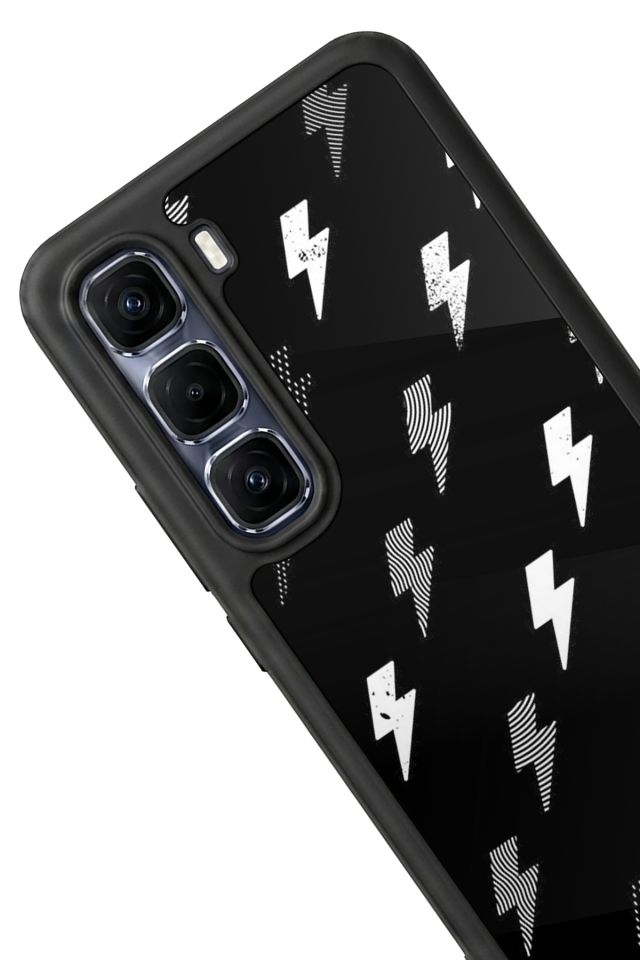 Infinix Hot 60 Pro Plus Uyumlu Simsek Tasarımlı Glossy Premium Kılıf