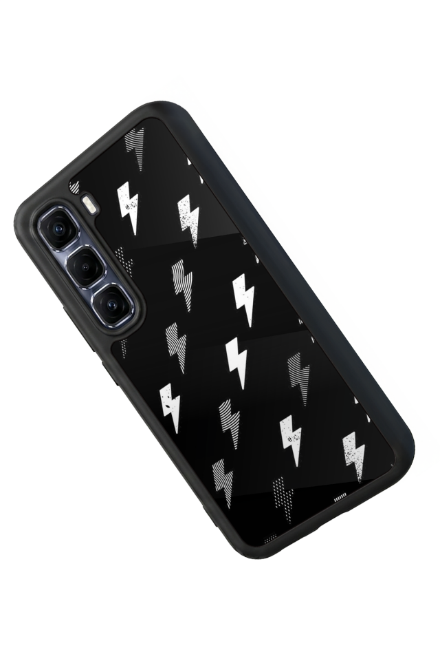 Infinix Hot 60 Pro Plus Uyumlu Simsek Tasarımlı Glossy Premium Kılıf