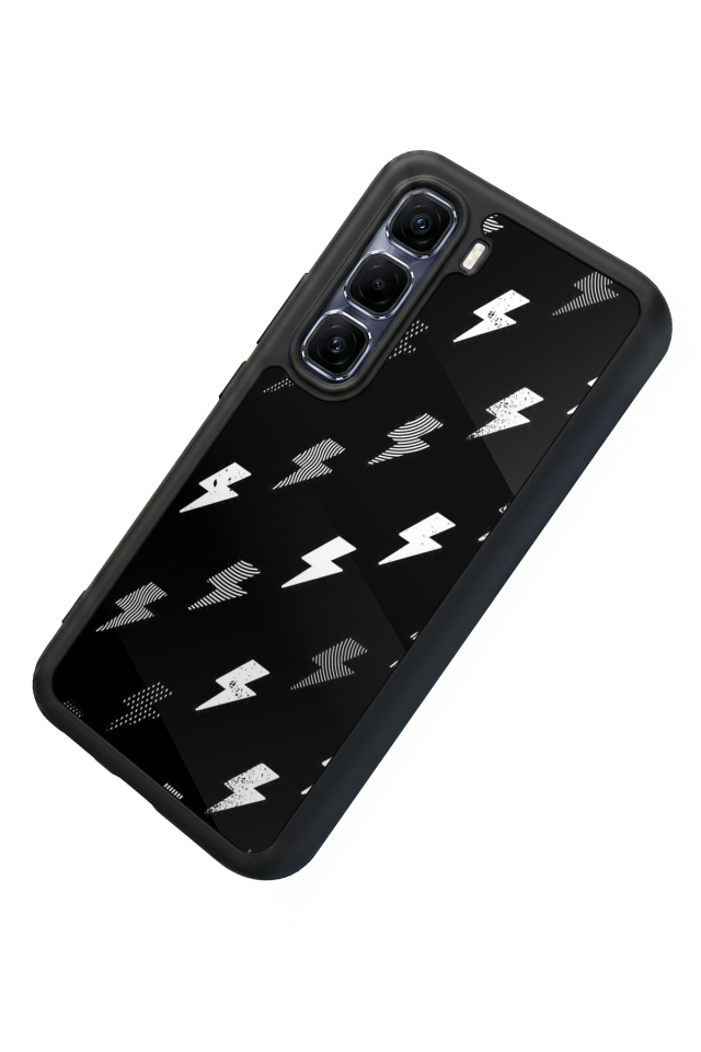 Infinix Hot 60 Pro Plus Uyumlu Simsek Tasarımlı Glossy Premium Kılıf