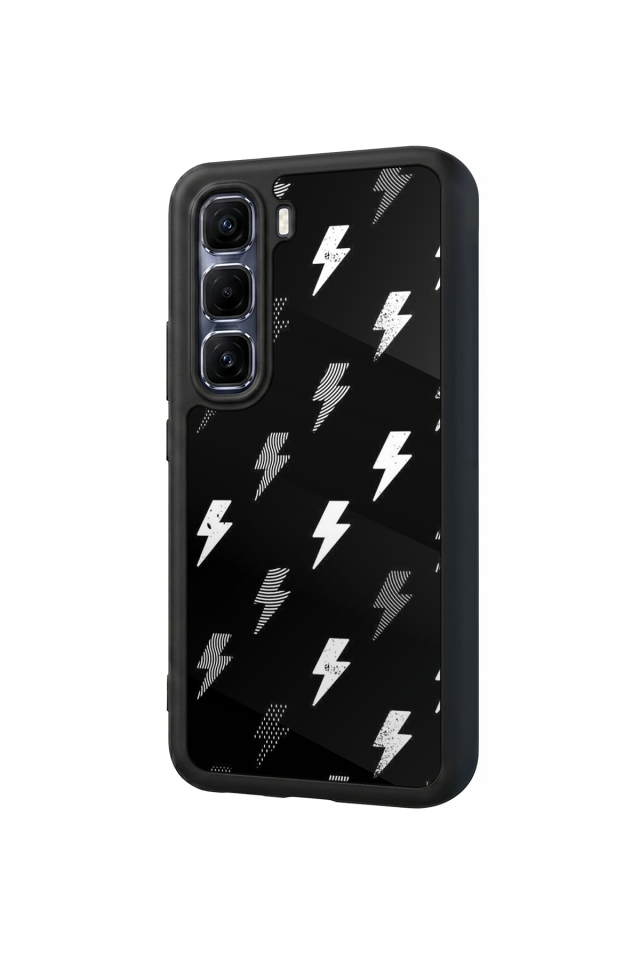 Infinix Hot 60 Pro Plus Uyumlu Simsek Tasarımlı Glossy Premium Kılıf