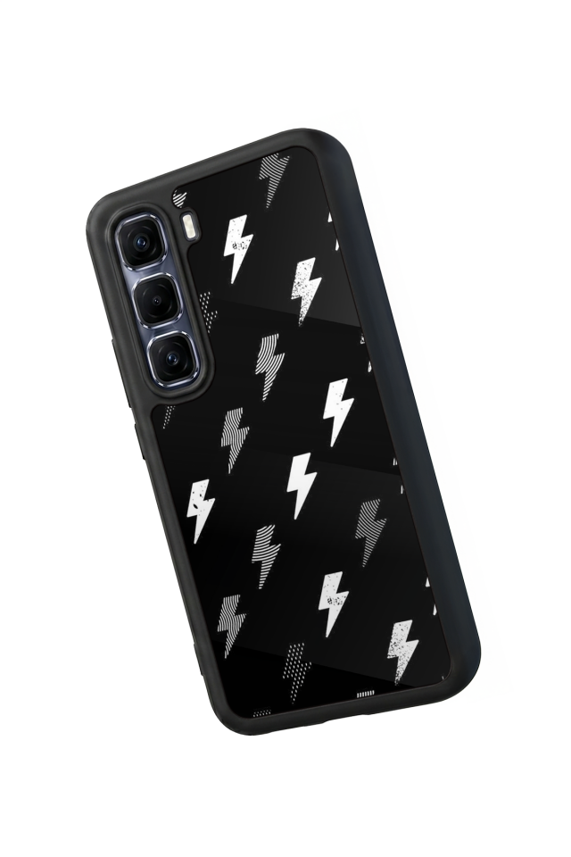 Infinix Hot 60 Pro Plus Uyumlu Simsek Tasarımlı Glossy Premium Kılıf