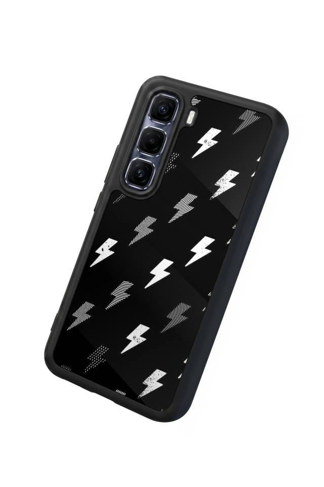 Infinix Hot 60 Pro Plus Uyumlu Simsek Tasarımlı Glossy Premium Kılıf