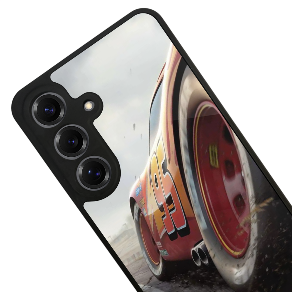 Samsung Galaxy S25 Uyumlu Şimsek McQueen Tasarımlı Glossy Premium Kılıf