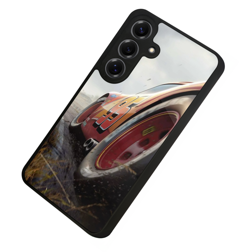 Samsung Galaxy S25 Uyumlu Şimsek McQueen Tasarımlı Glossy Premium Kılıf