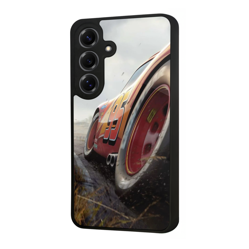Samsung Galaxy S25 Uyumlu Şimsek McQueen Tasarımlı Glossy Premium Kılıf