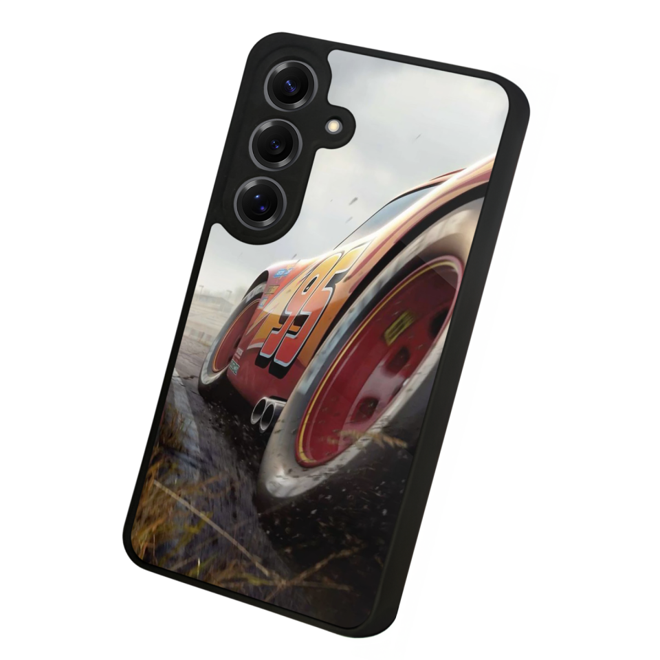 Samsung Galaxy S25 Uyumlu Şimsek McQueen Tasarımlı Glossy Premium Kılıf