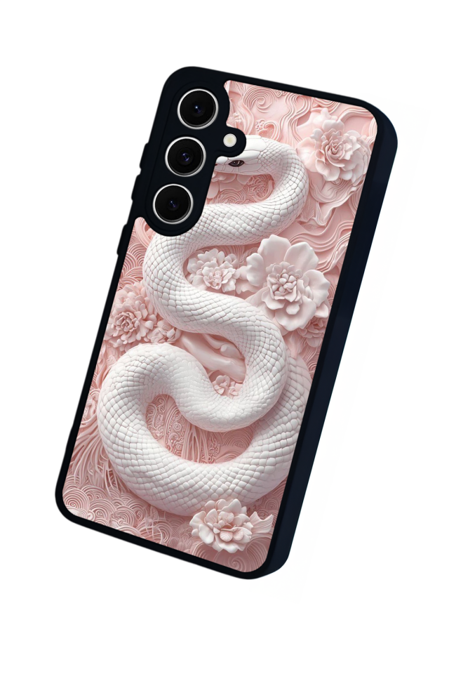 Samsung Galaxy S24 FE Uyumlu Yılan Tasarımlı Glossy Premium Kılıf