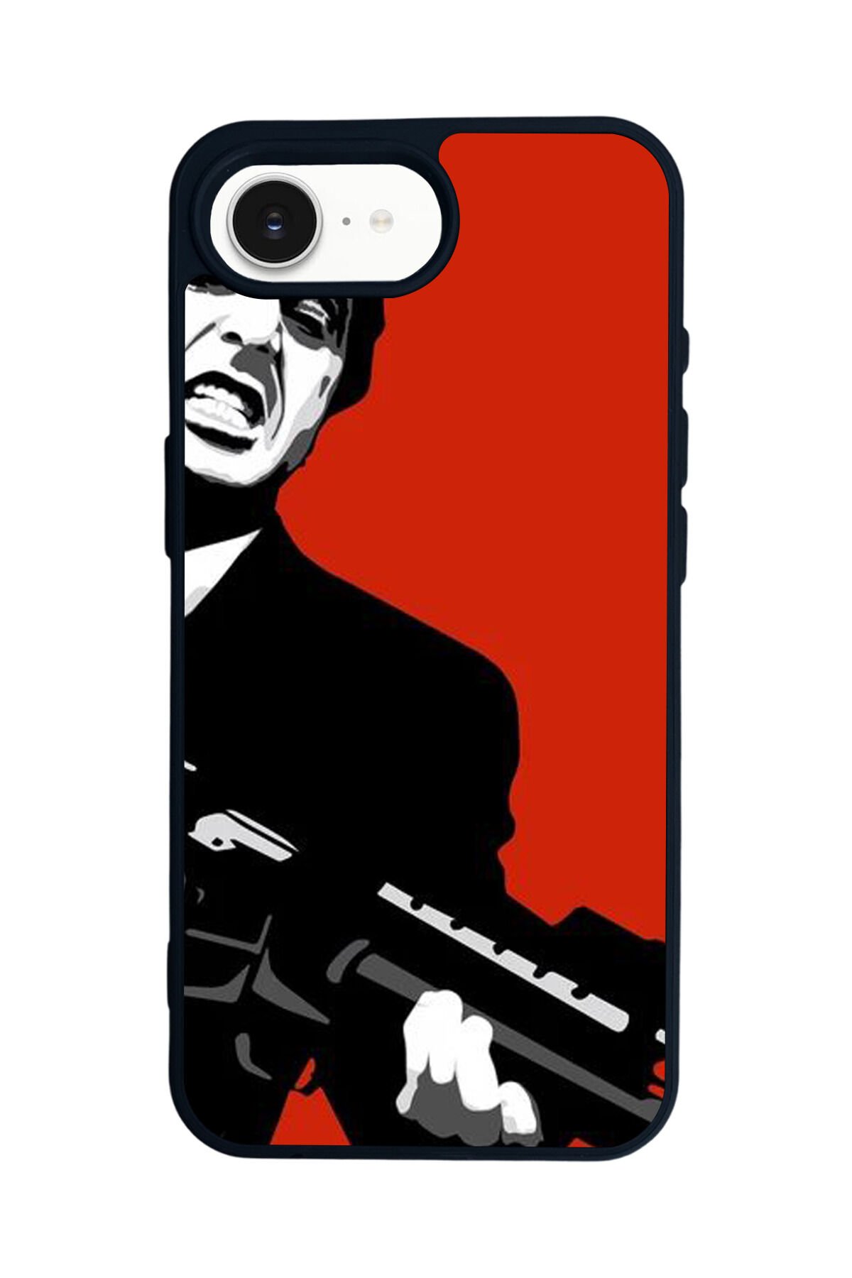 iPhone 16E Uyumlu Scarface Tasarımlı Glossy Premium Kılıf
