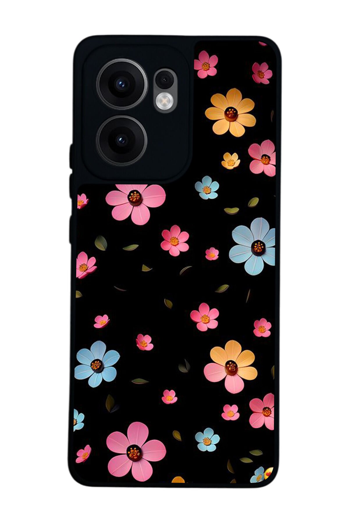 Oppo Reno 13F Uyumlu Cicek Tasarımlı Glossy Premium Kılıf
