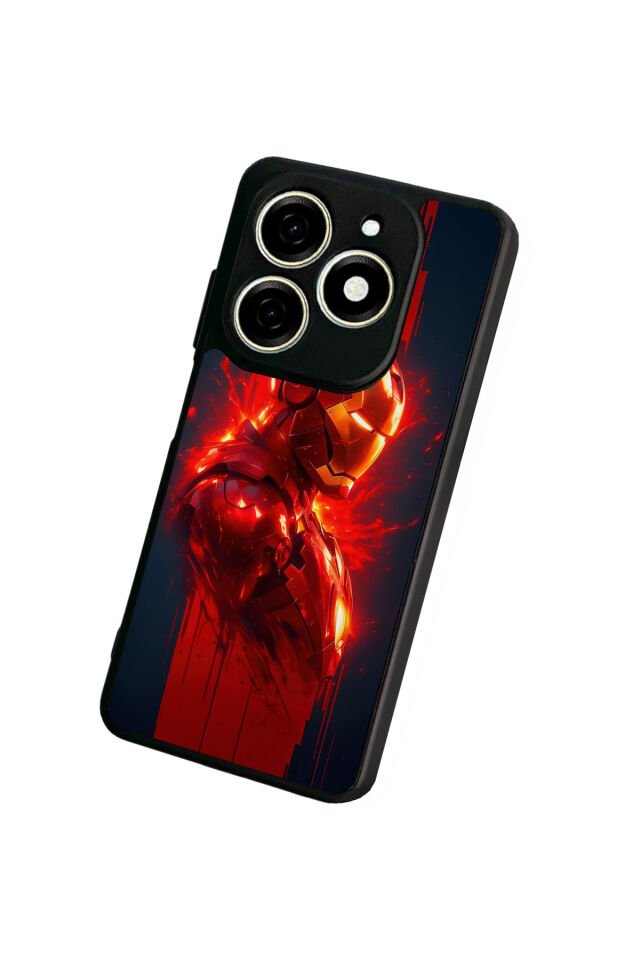 Infınıx Smart 8 Pro Uyumlu Iron Man ( Demir Adam ) Tasarımlı Glossy Premium Kılıf