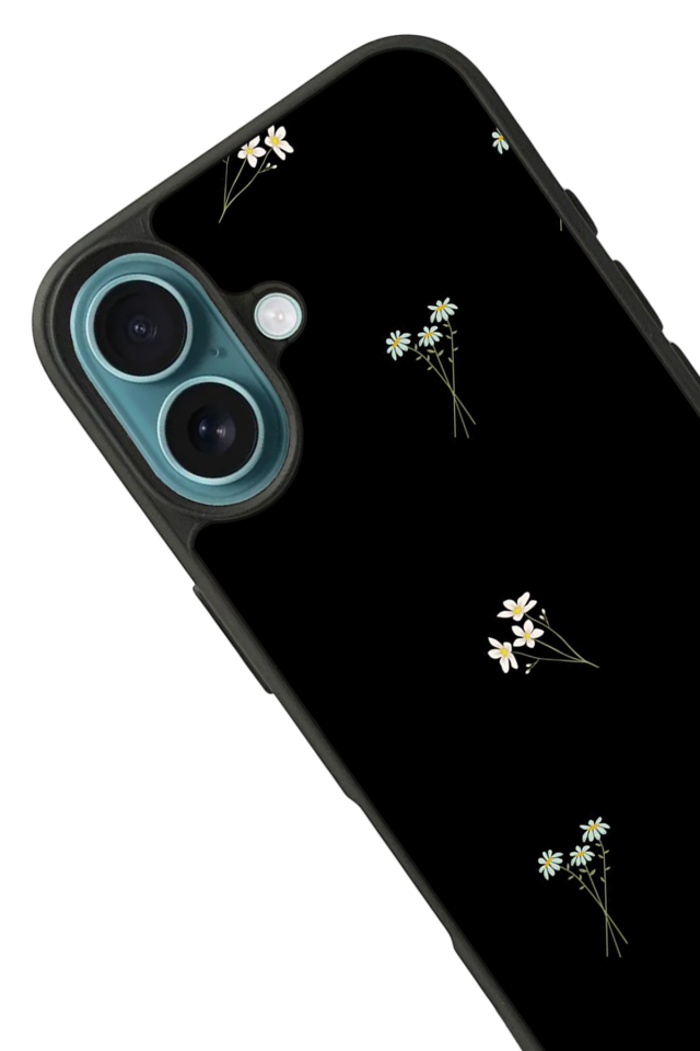 iPhone 16 Plus Uyumlu Cicek Tasarımlı Glossy Premium Kılıf