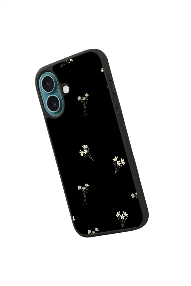 iPhone 16 Plus Uyumlu Cicek Tasarımlı Glossy Premium Kılıf