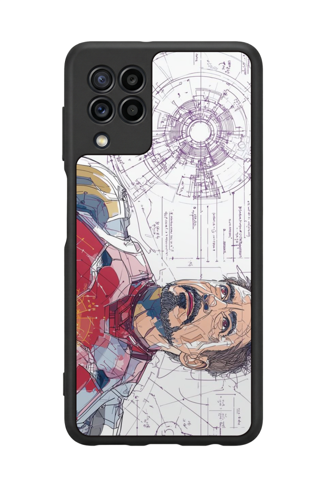 Samsung Galaxy M32 Uyumlu Iron Man ( Demir Adam ) Tasarımlı Glossy Premium Kılıf