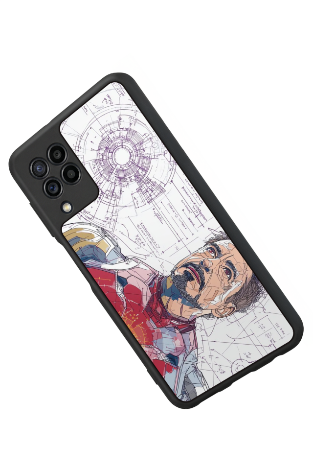 Samsung Galaxy M32 Uyumlu Iron Man ( Demir Adam ) Tasarımlı Glossy Premium Kılıf