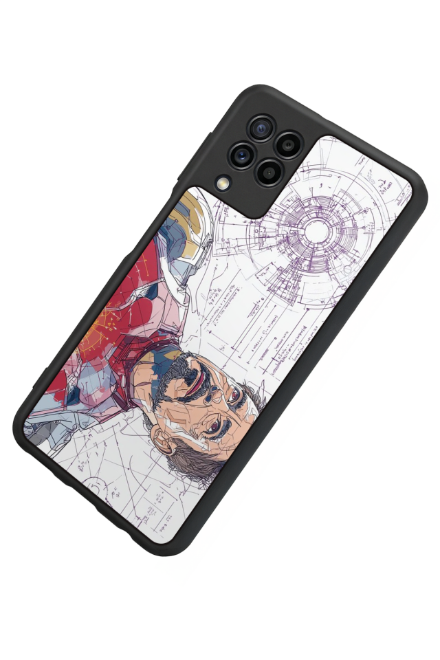 Samsung Galaxy M32 Uyumlu Iron Man ( Demir Adam ) Tasarımlı Glossy Premium Kılıf