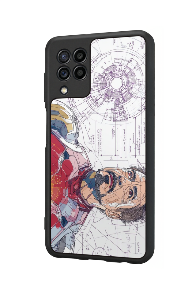 Samsung Galaxy M32 Uyumlu Iron Man ( Demir Adam ) Tasarımlı Glossy Premium Kılıf