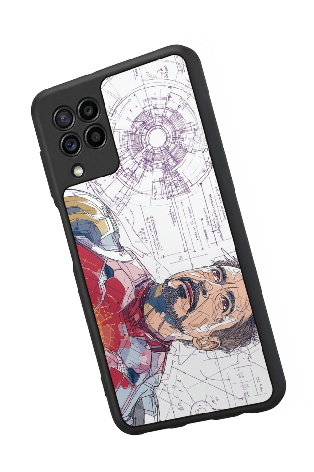 Samsung Galaxy M32 Uyumlu Iron Man ( Demir Adam ) Tasarımlı Glossy Premium Kılıf