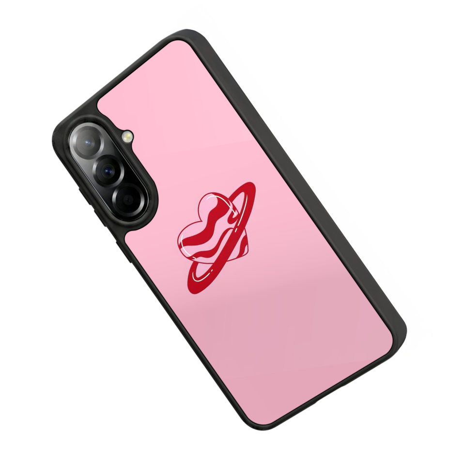 Samsung Galaxy A57 Uyumlu Kalp Love Tasarımlı Glossy Premium Kılıf