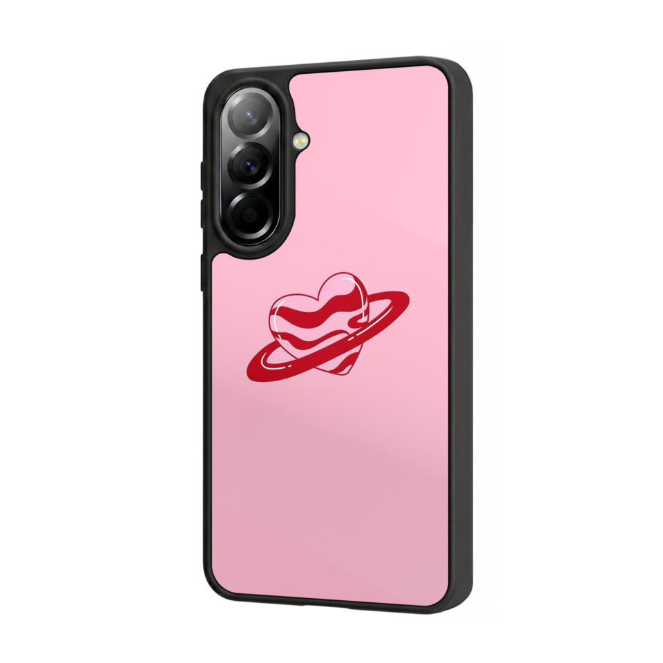 Samsung Galaxy A57 Uyumlu Kalp Love Tasarımlı Glossy Premium Kılıf