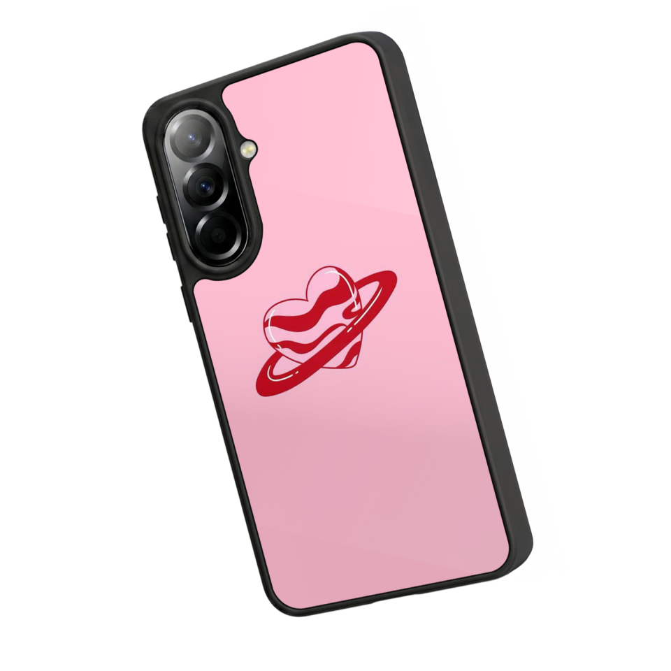 Samsung Galaxy A57 Uyumlu Kalp Love Tasarımlı Glossy Premium Kılıf