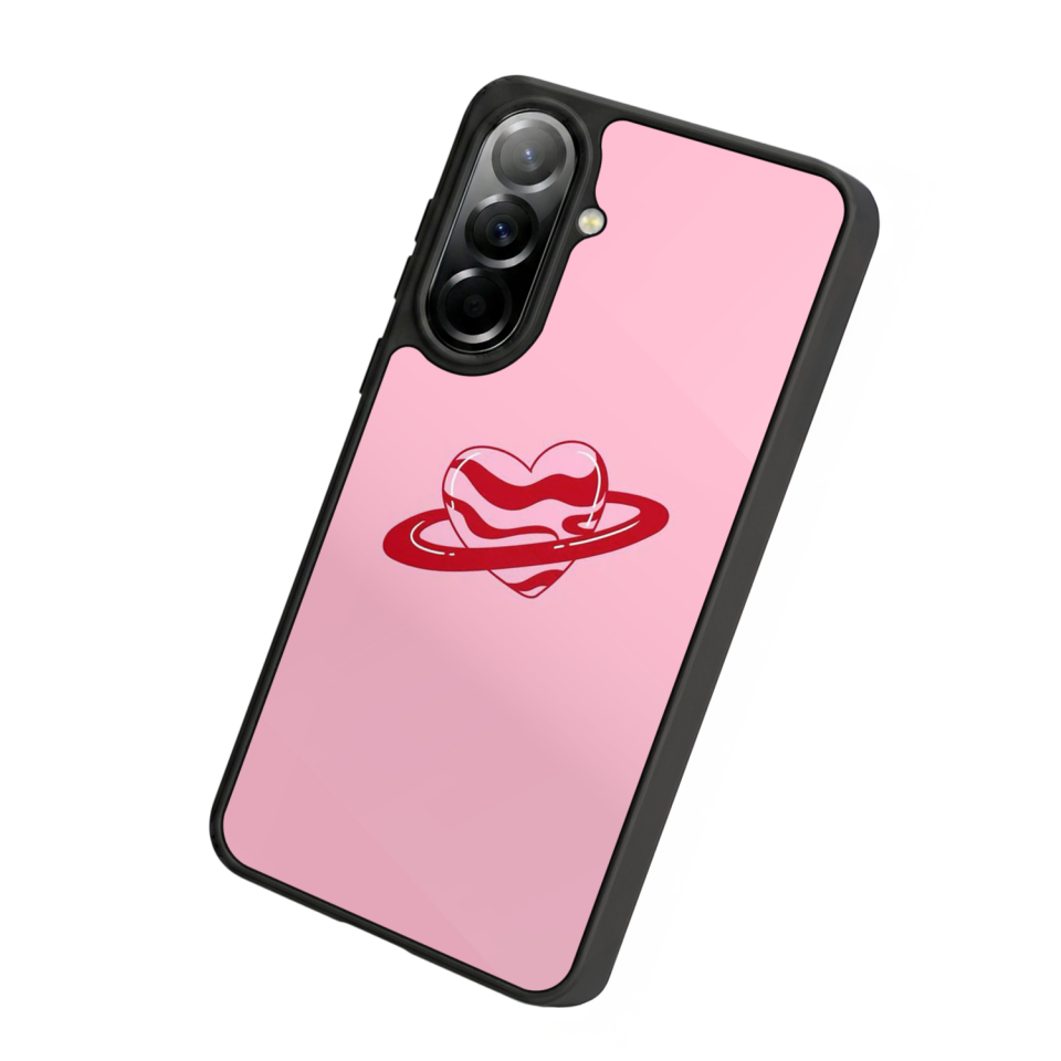 Samsung Galaxy A57 Uyumlu Kalp Love Tasarımlı Glossy Premium Kılıf