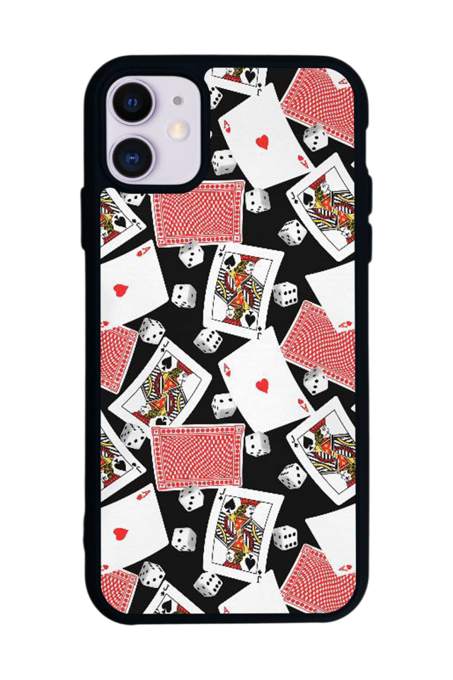 iPhone 11 Uyumlu Kart Tasarımlı Glossy Premium Kılıf