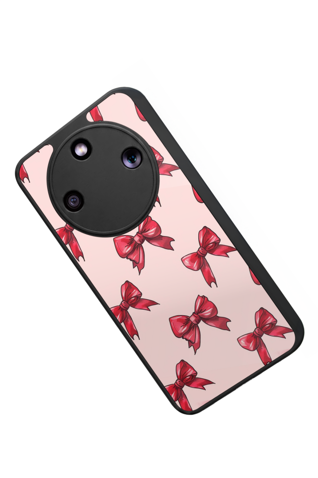 Honor Magic 8 Lite Uyumlu Kurdele Tasarımlı Glossy Premium Kılıf