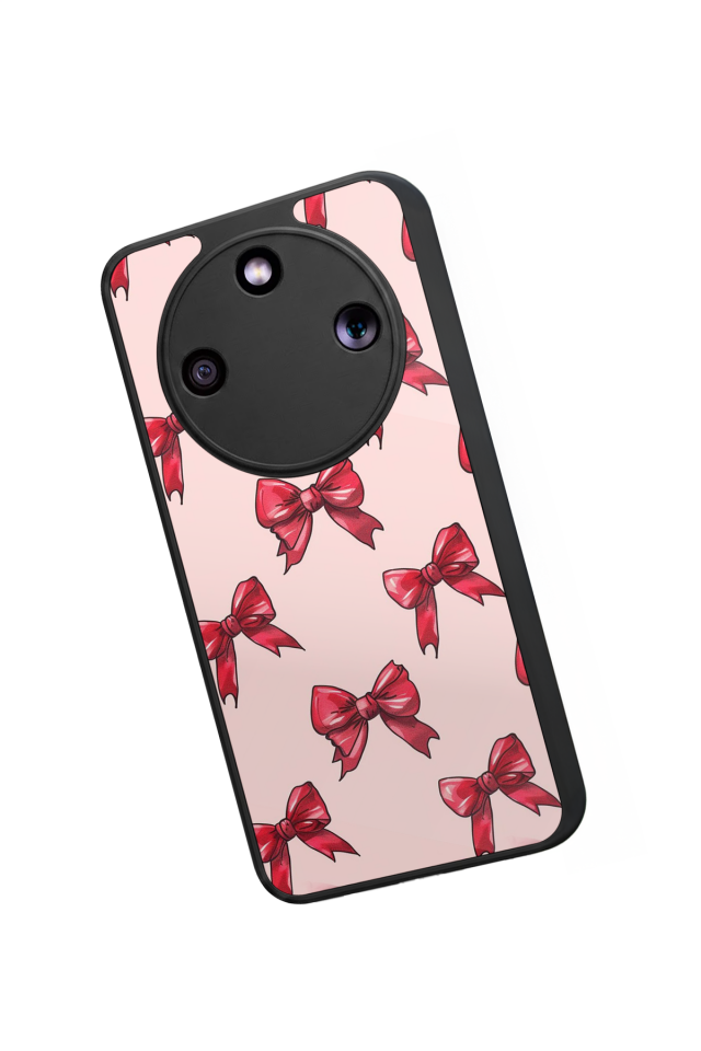 Honor Magic 8 Lite Uyumlu Kurdele Tasarımlı Glossy Premium Kılıf