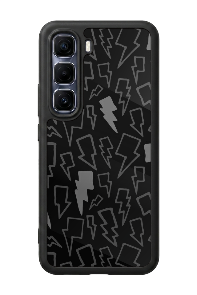 Infinix Hot 60 Pro Plus Uyumlu Simsek Tasarımlı Glossy Premium Kılıf
