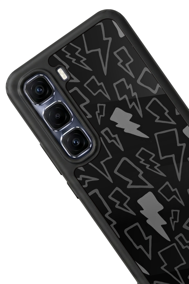 Infinix Hot 60 Pro Plus Uyumlu Simsek Tasarımlı Glossy Premium Kılıf