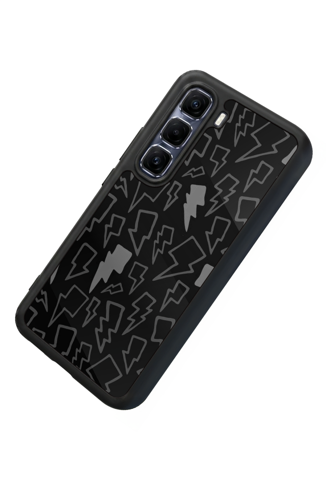 Infinix Hot 60 Pro Plus Uyumlu Simsek Tasarımlı Glossy Premium Kılıf