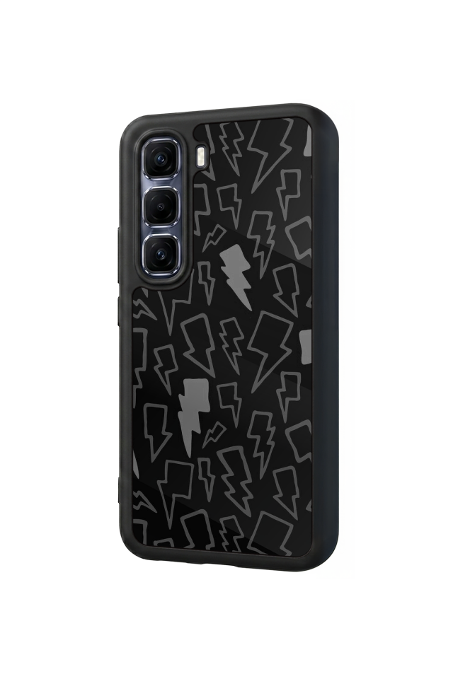 Infinix Hot 60 Pro Plus Uyumlu Simsek Tasarımlı Glossy Premium Kılıf